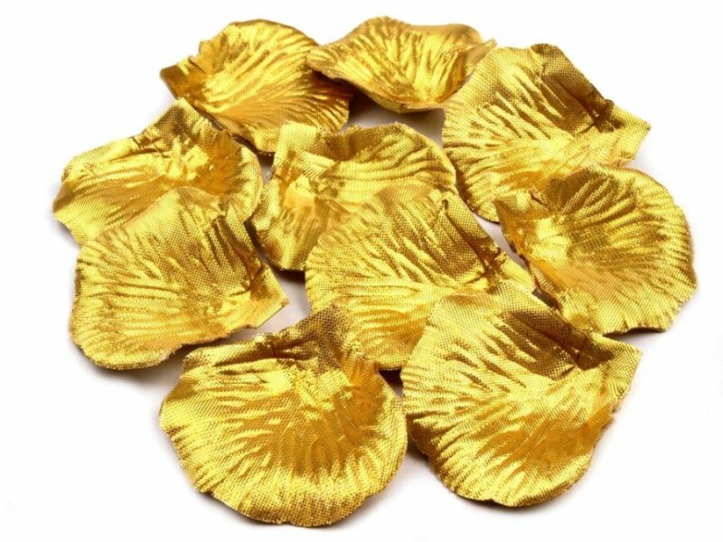 Zlaté okvětní plátky růží 100ks